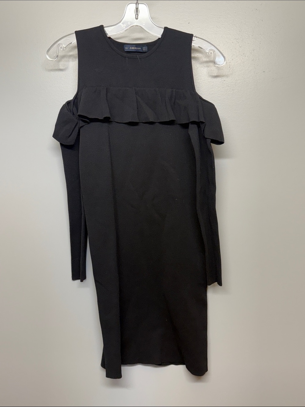 ZARA Knit Black Ribbed Pullover